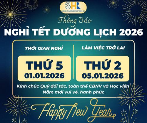 THÔNG BÁO NGHỈ TẾT DƯƠNG LỊCH 2026